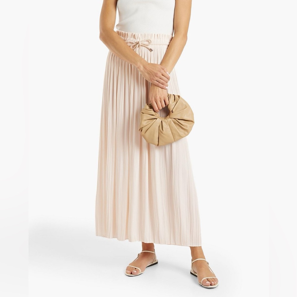 A.L.C. Pleated Maxi Skirt in Light Blush